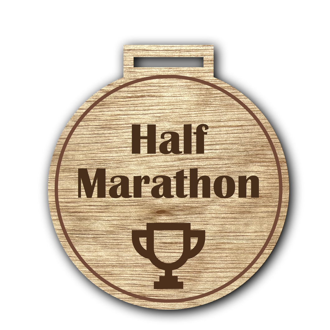 Half Marathon Trophy Medal Design