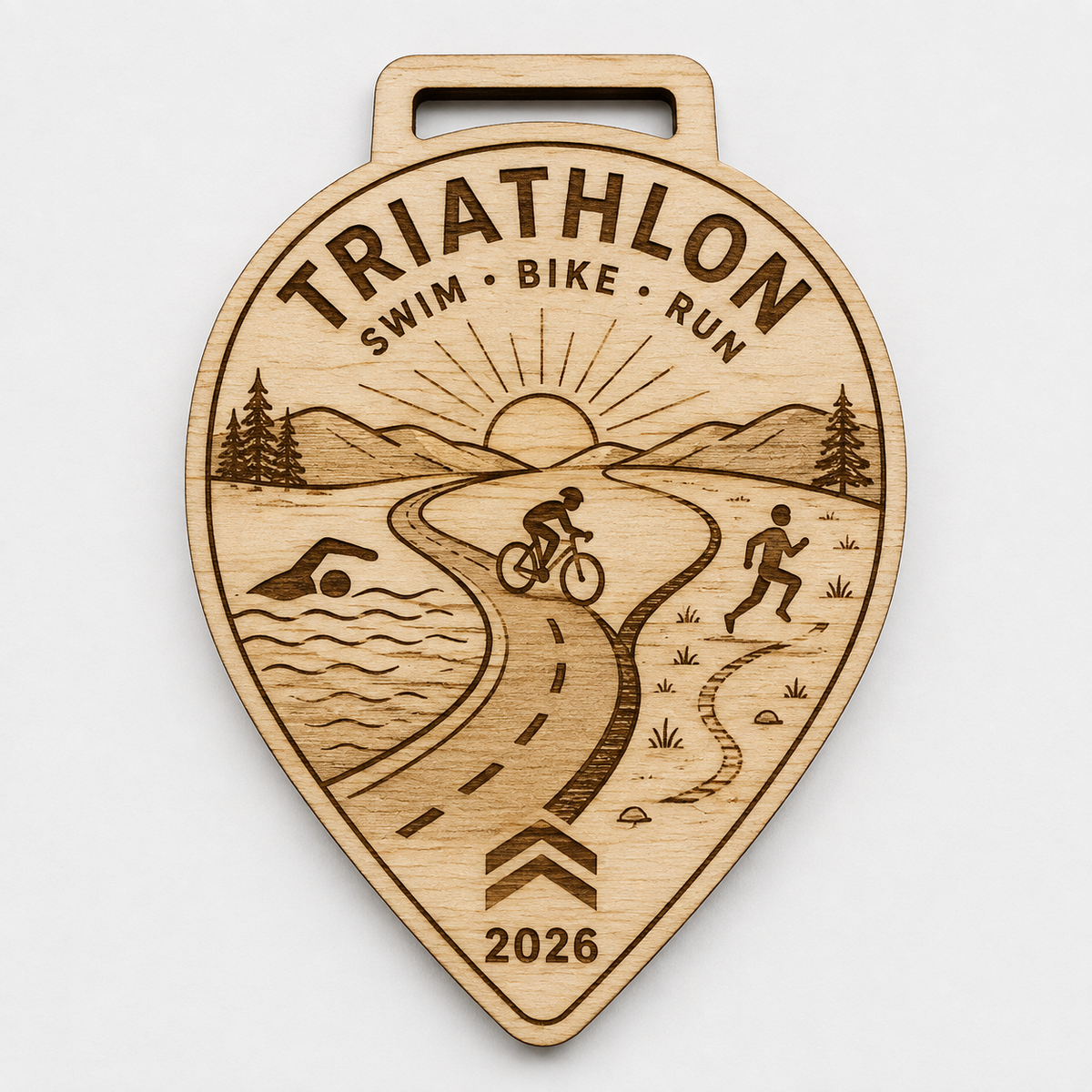 Triathlon Medal - Scenic Design