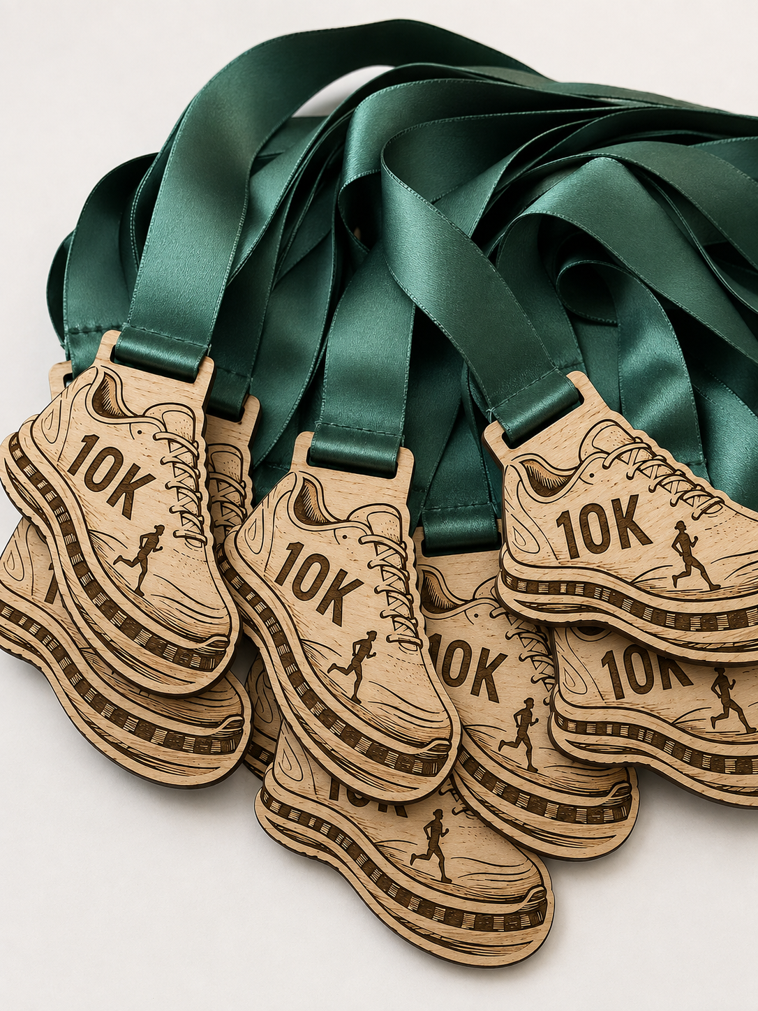 10k Medal - Engraved Shoe Design
