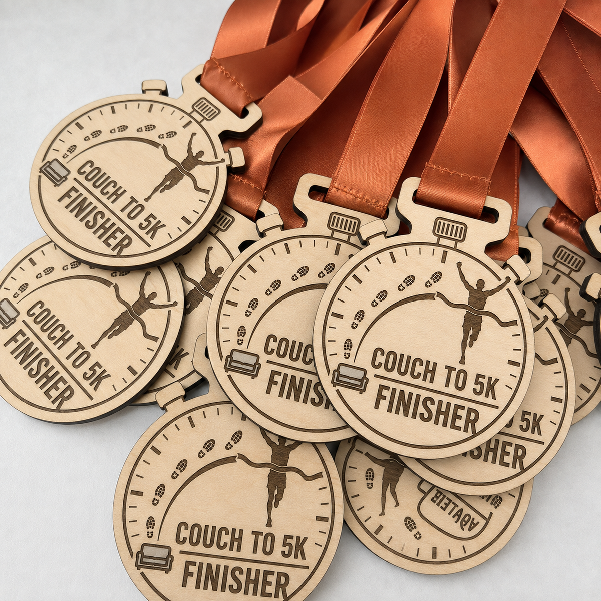 C25K Medal - Engraved C25K  Stop Watch Design