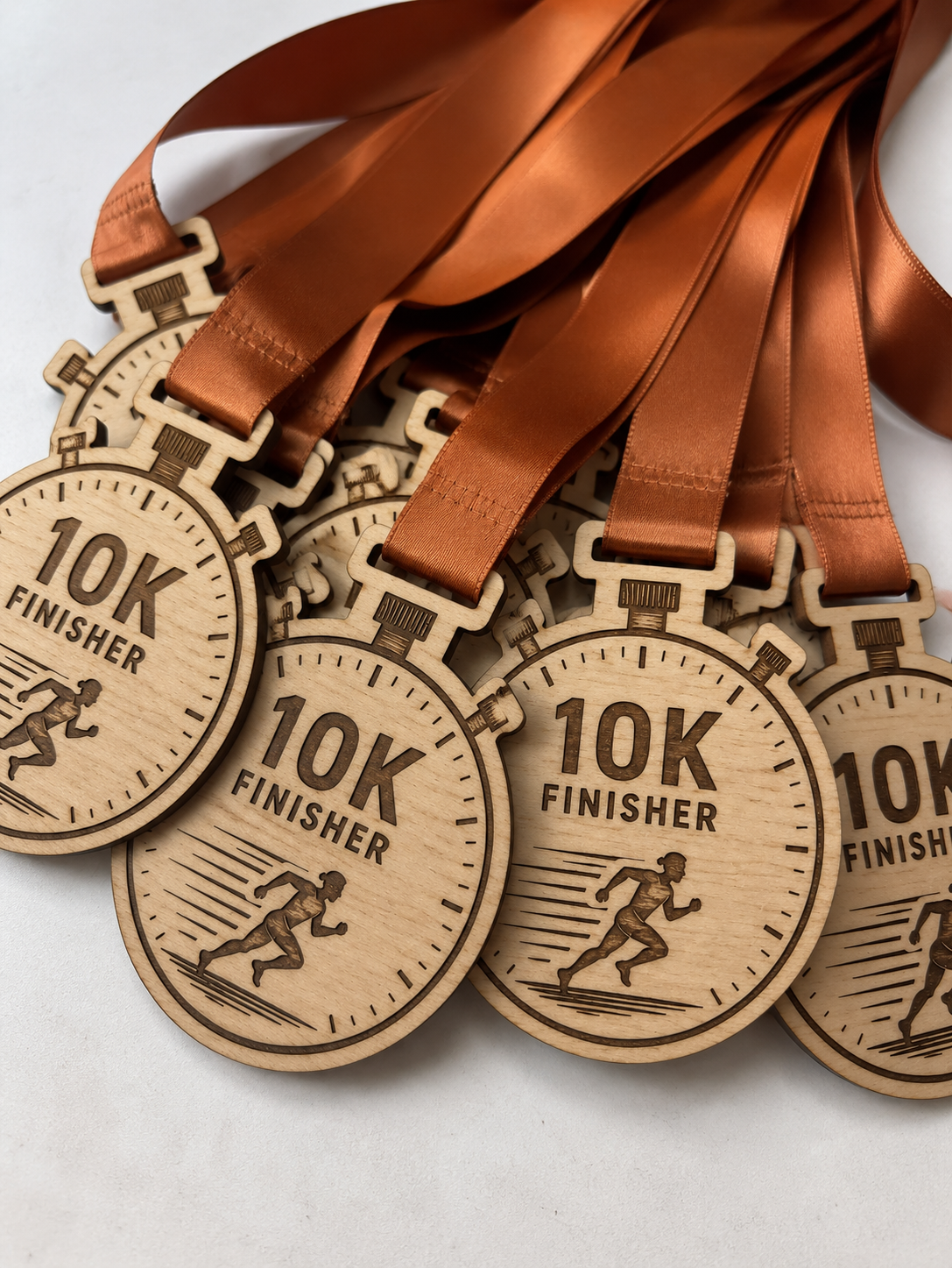 10k Medal - Engraved Finisher Stop Watch Design