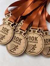 Load image into Gallery viewer, 10k Medal - Engraved Finisher Stop Watch Design
