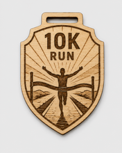 Load image into Gallery viewer, 10k Medal - 10k Run Finish Line Design
