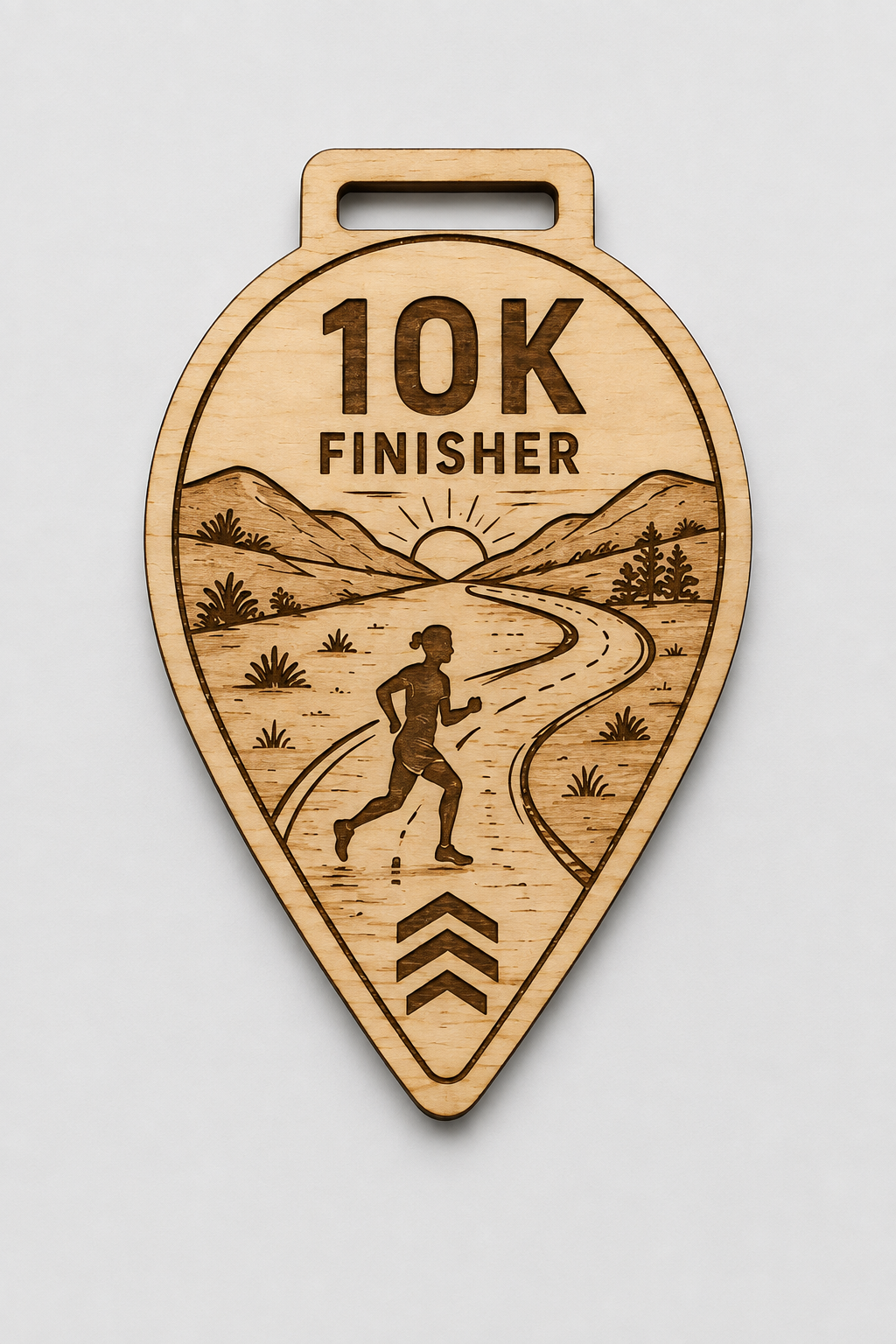 10k Medal - Engraved Scenic Design