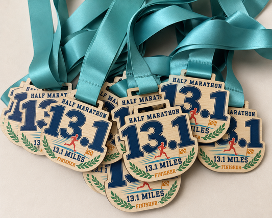 Half Marathon Medal - Colour 13.1 Mile Design