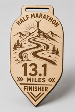 Load image into Gallery viewer, Half Marathon Medal - Trail Ahead Design
