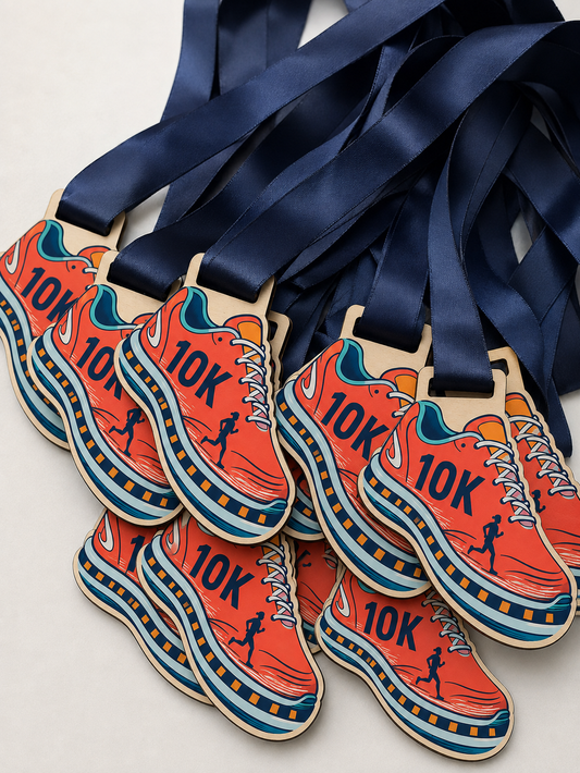 10k Medal - Colour Shoe Design
