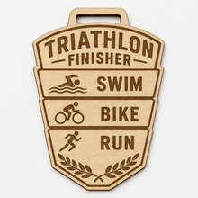 Load image into Gallery viewer, Triathlon Medal - Stack Design
