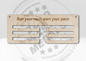 Run your Race, Own Your Pace Running Medal Hanger