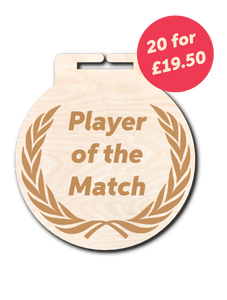 20 Pack Player of the Match Medal