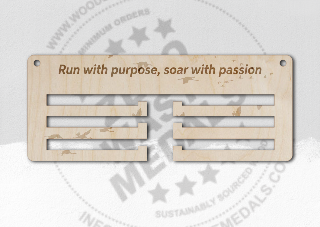 Run with Purpose, Soar With Passion Running Medal Hanger