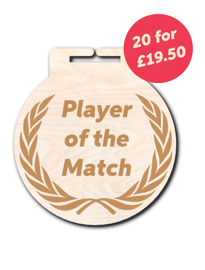 20 Pack Player of the Match Medal