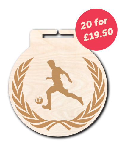 20 Pack Football Player Medal (Male)