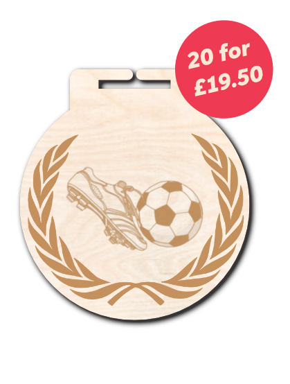 20 Pack Football Boot and Ball Medal