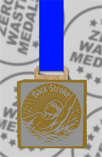 Load image into Gallery viewer, Slate Engraved Individual Back Stroke Swimming Medal – 75mm Sustainable Design, Made in the UK
