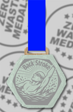 Load image into Gallery viewer, Slate Engraved Individual Back Stroke Swimming Medal – 75mm Sustainable Design, Made in the UK
