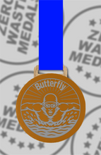 Load image into Gallery viewer, Slate Engraved Individual Butterfly Swimming Medal – 75mm Sustainable Design, Made in the UK (Copy)
