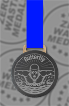 Load image into Gallery viewer, Slate Engraved Individual Butterfly Swimming Medal – 75mm Sustainable Design, Made in the UK (Copy)
