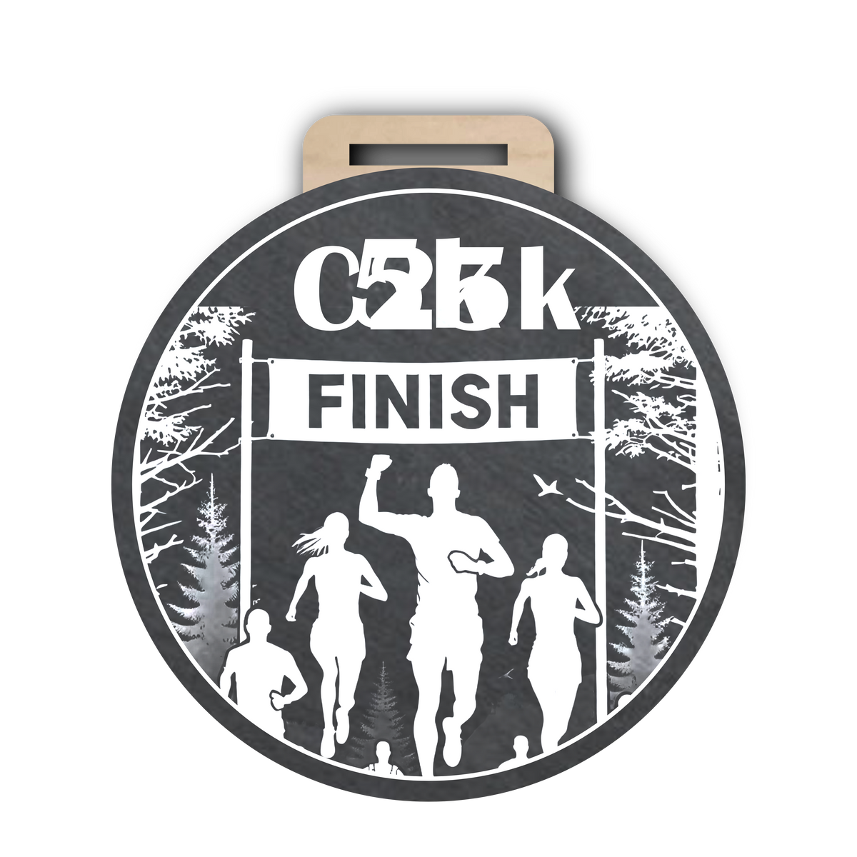C25K Slate Medal - Finish Line Design