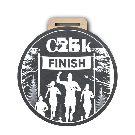 C25K Slate Medal - Finish Line Design