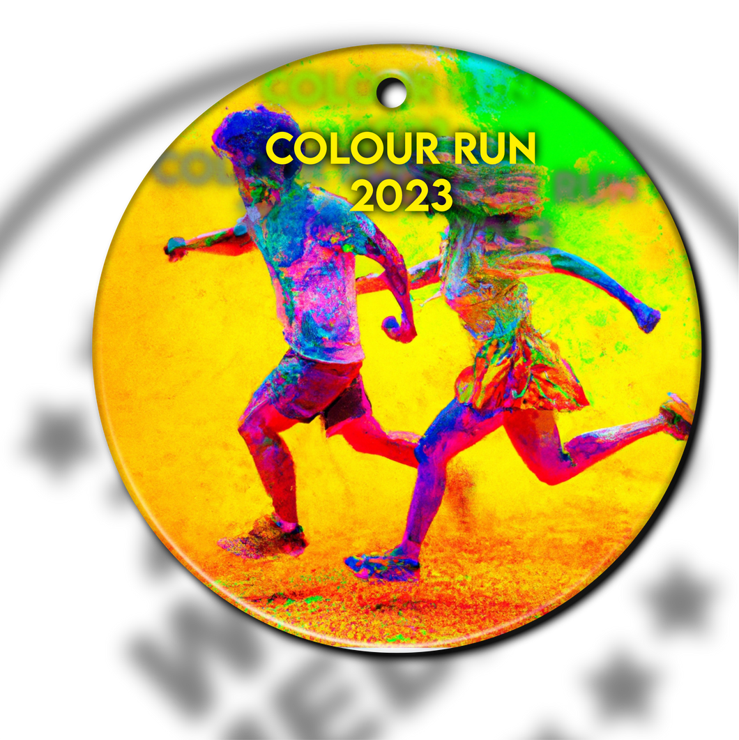 Ceramic Colour Run medal Type 2