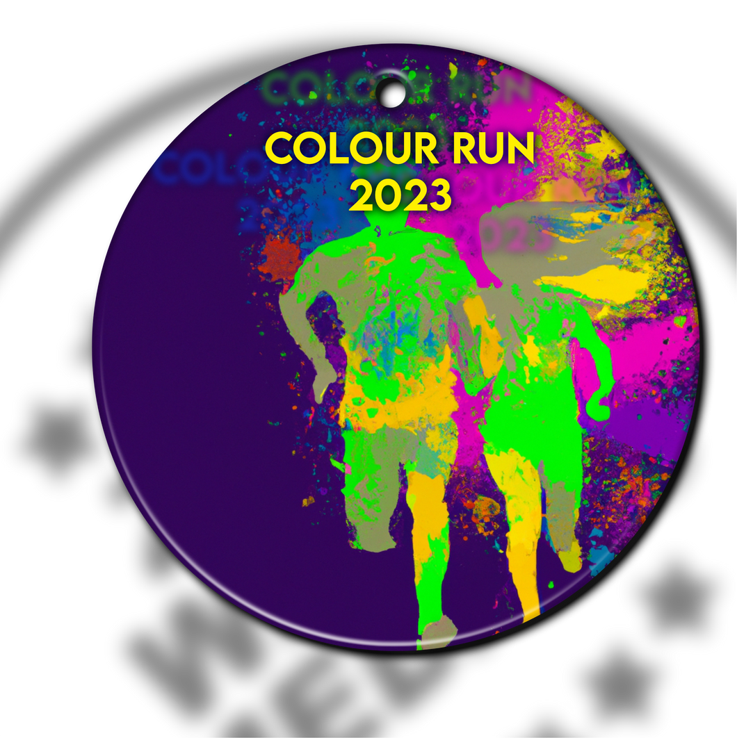 Ceramic Colour Run medal Type 3