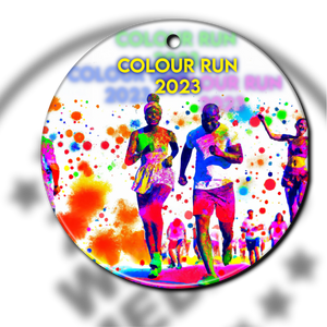 Ceramic Colour Run medal Type 1