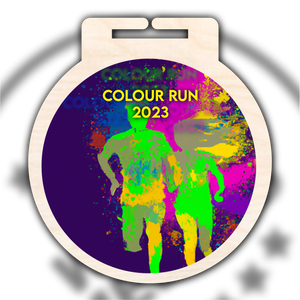 Wooden Colour Run medal Type 3 From £1.25 each!
