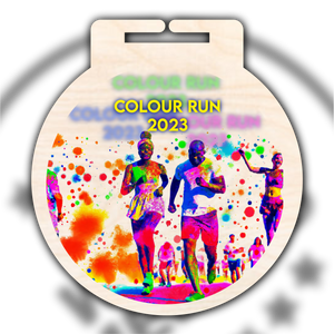 Wooden Colour Run medal Type 1 From £1.25 each!