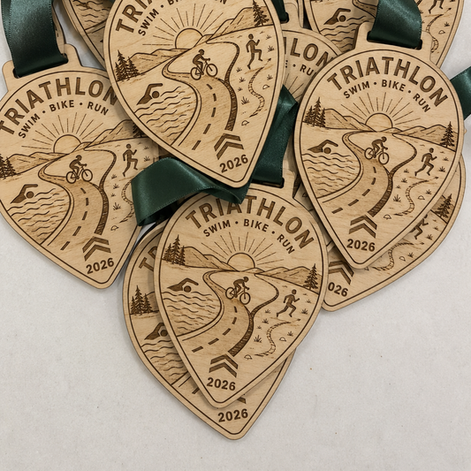 Triathlon Medal - Scenic Design