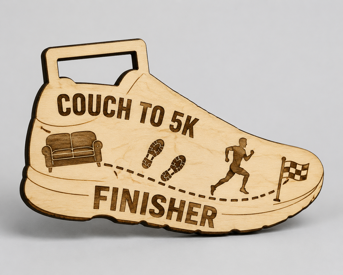C25K Medal - Engraved C25K Shoe Design