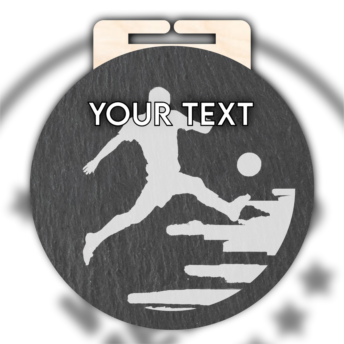 Slate Football Medal Type 1 Zero Waste Medals