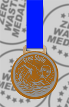Load image into Gallery viewer, Slate Engraved Individual Free Style Swimming Medal – 75mm Sustainable Design, Made in the UK
