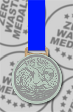 Load image into Gallery viewer, Slate Engraved Individual Free Style Swimming Medal – 75mm Sustainable Design, Made in the UK
