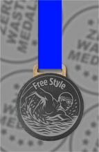 Load image into Gallery viewer, Slate Engraved Individual Free Style Swimming Medal – 75mm Sustainable Design, Made in the UK
