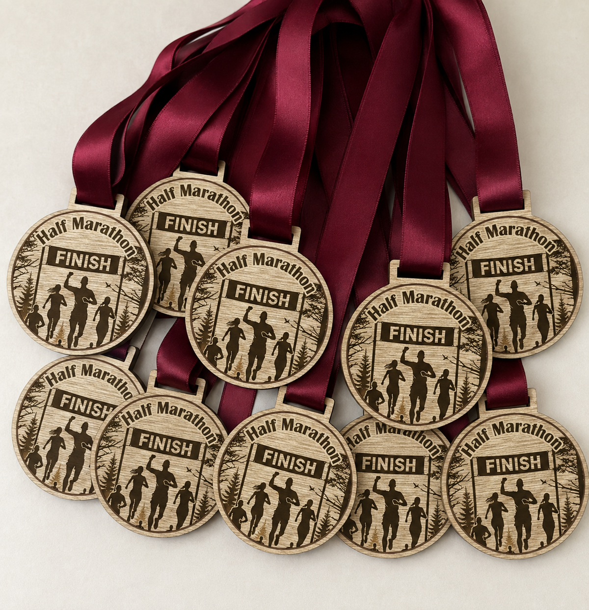 Half Marathon Medal - Finish Line Design