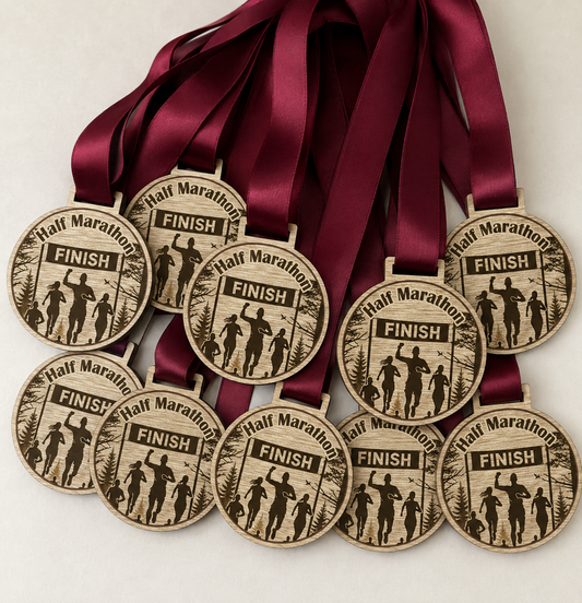 Half Marathon Medal - Finish Line Design