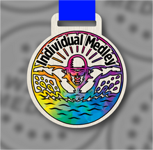 Load image into Gallery viewer, Wooden Colour Individual Medley Medal – 65mm Sustainable Design, Made in the UK
