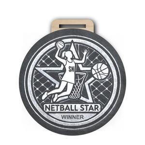 Netball Medal Type 2 Slate