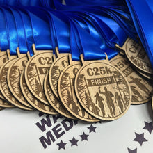 Load image into Gallery viewer, C25K Wooden Medal - Finish Line Design

