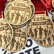 Load image into Gallery viewer, C25K Wooden Medal - Finish Line Design
