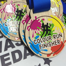 Load image into Gallery viewer, Colour Run Medal - Paint Splash Runner
