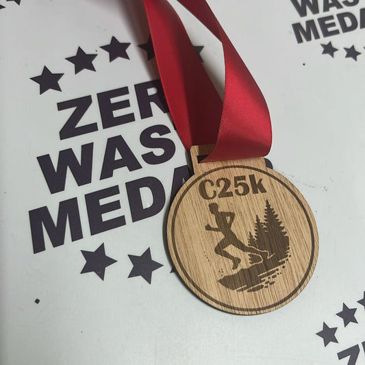 C25K Wooden Medal - Classic Runner Design