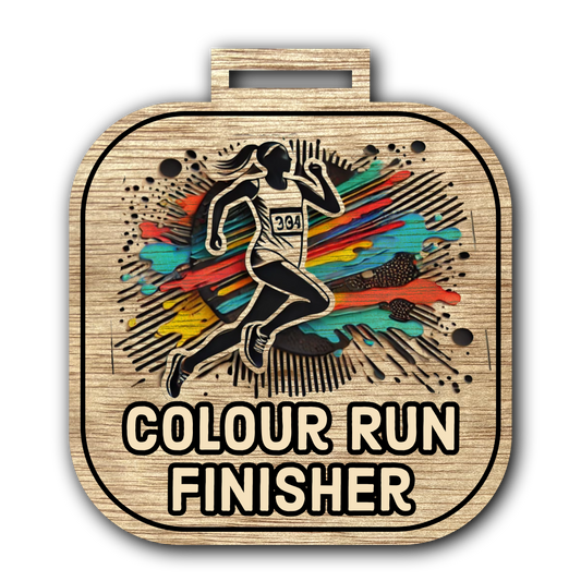Colour Run Medal - Rainbow Burst Runner