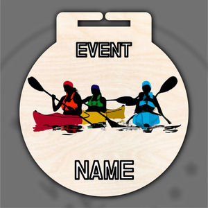 Wooden Colour Kayaking Medal Type 1 From £1.25 each!