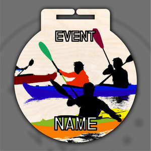 Wooden Colour Kayaking Medal Type 3 From £1.25 each!