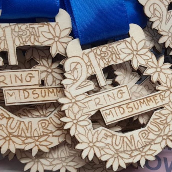 Custom Engraved Wooden Medal