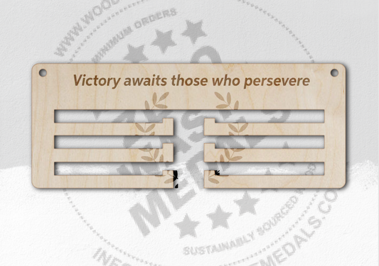 Victory Awaits Those Who Persevere Running Medal Hanger