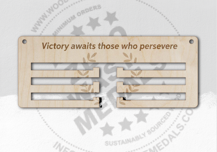Victory Awaits Those Who Persevere Running Medal Hanger