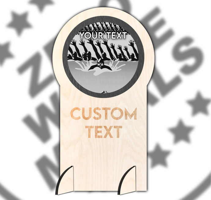 Wood and Slate Swimming Trophy Type 1